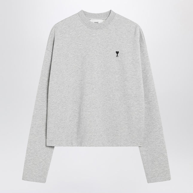 Ami Paris Grey Ami De Coeur sweatshirt