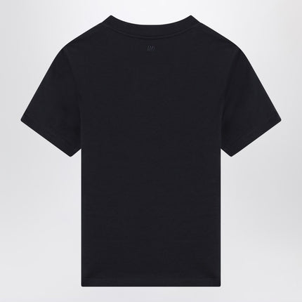 Ami Paris Midnight blue Ami de Coeur cropped T-shirt