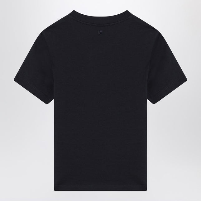 Ami Paris Midnight blue Ami de Coeur cropped T-shirt