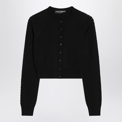 Dolce & Gabbana Dolce&Gabbana Black cardigan with punched details