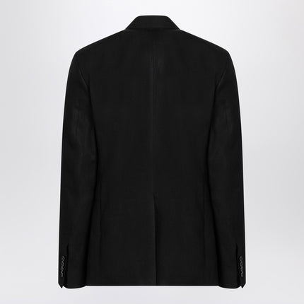 Dolce & Gabbana Dolce&Gabbana Black single-breasted linen jacket