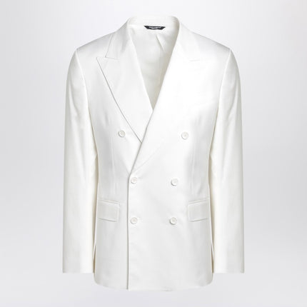 Dolce & Gabbana Dolce&Gabbana White single-breasted cotton jacket