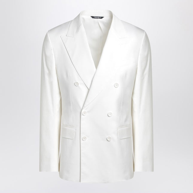 Dolce & Gabbana Dolce&Gabbana White single-breasted cotton jacket