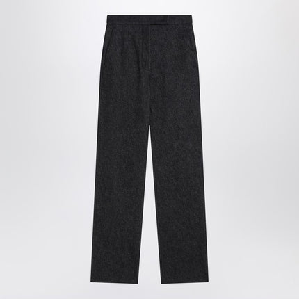 Max Mara Midnight blue trousers in cotton denim effect