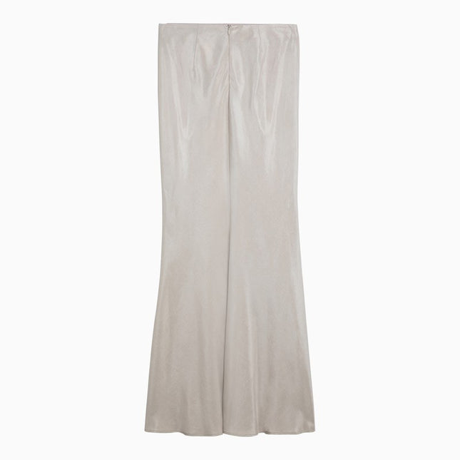 Max Mara Studio Long beige linen-blend skirt