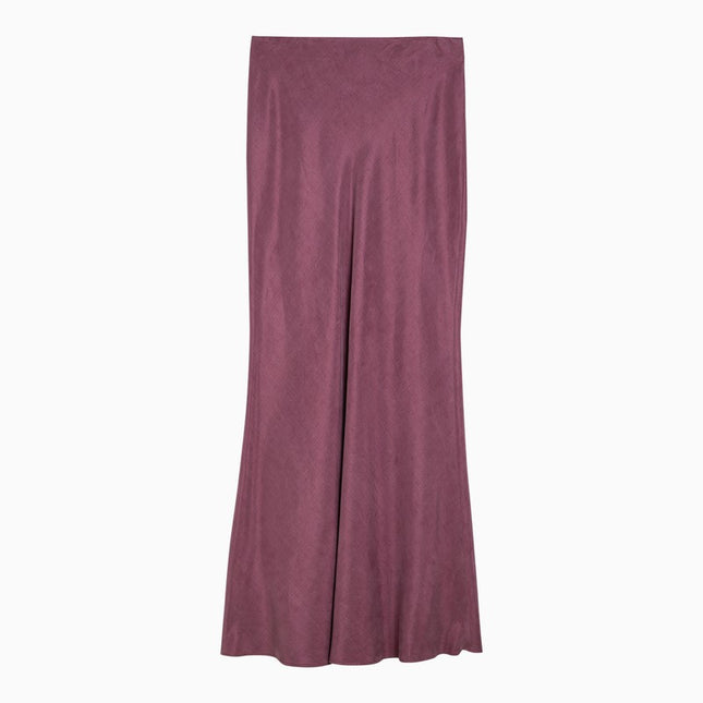 Max Mara Studio Mauve long skirt in linen blend