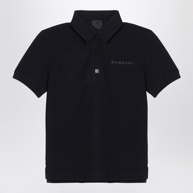 Givenchy Black cotton polo shirt with logo