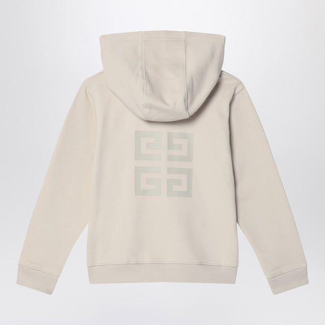 Givenchy Cream-colored zip-up sweatshirt with logo