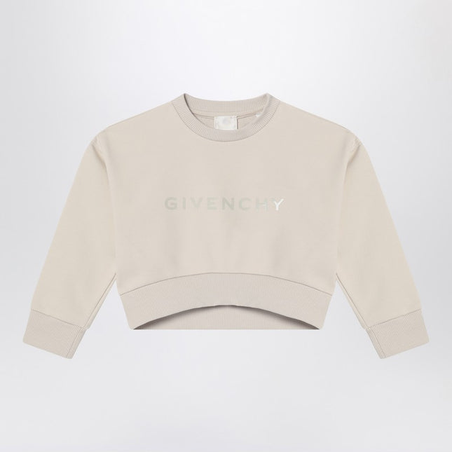 Givenchy Cream-colored cropped sweatshirt with logo