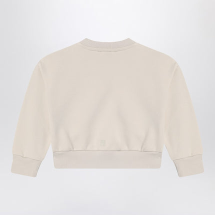 Givenchy Cream-colored cropped sweatshirt with logo