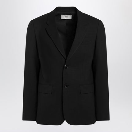 Ami Paris Single-Breasted Jacket Black Wool