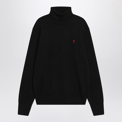 Ami Paris Black turtleneck sweater Ami De Coeur