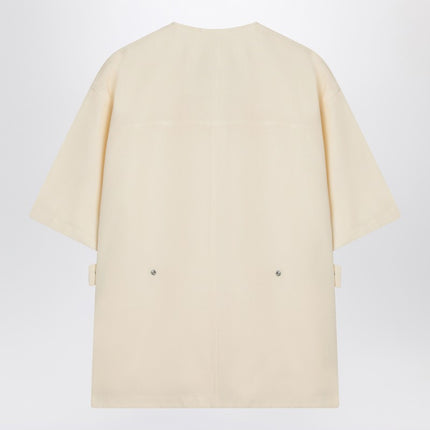 Jil Sander Ivory silk blend shirt jacket