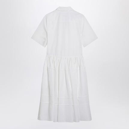 Jil Sander White cotton chemisier dress