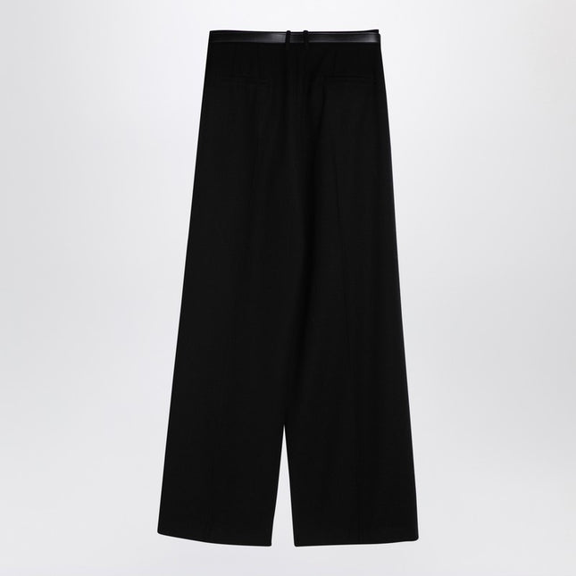 Jil Sander Black wide trousers with belt
