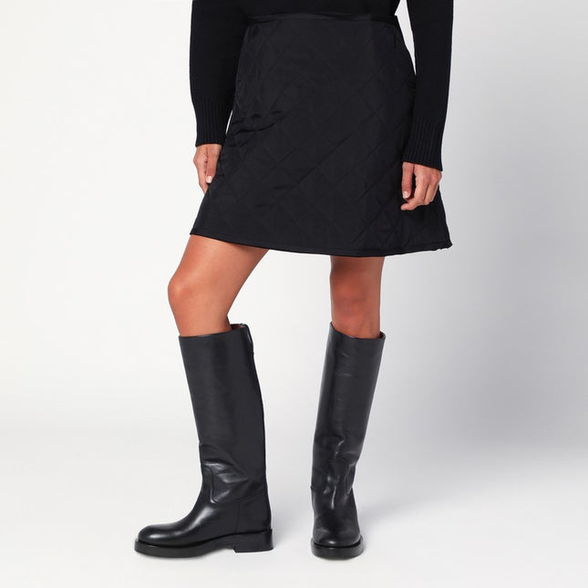 Jil Sander Black quilted skirt