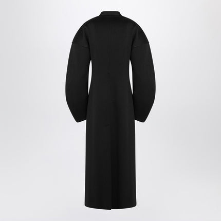 Jil Sander Black double-breasted coat in virgin wool