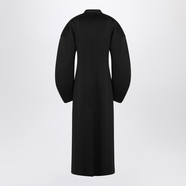 Jil Sander Black double-breasted coat in virgin wool