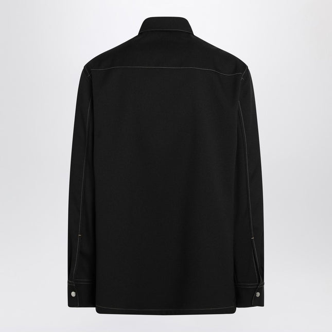 Jil Sander Black zipped shirt jacket