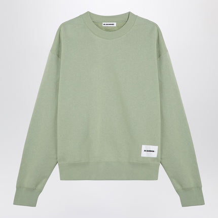 Jil Sander Apple green cotton crew-neck sweatshirt