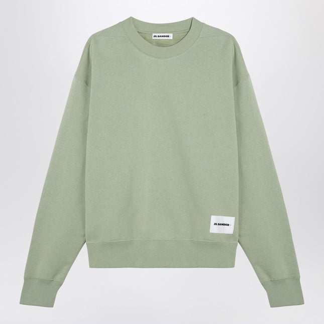 Jil Sander Apple green cotton crew-neck sweatshirt