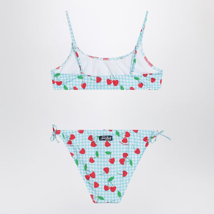 MC2 Saint Barth Bralette bikini with Vichy and cherries pattern