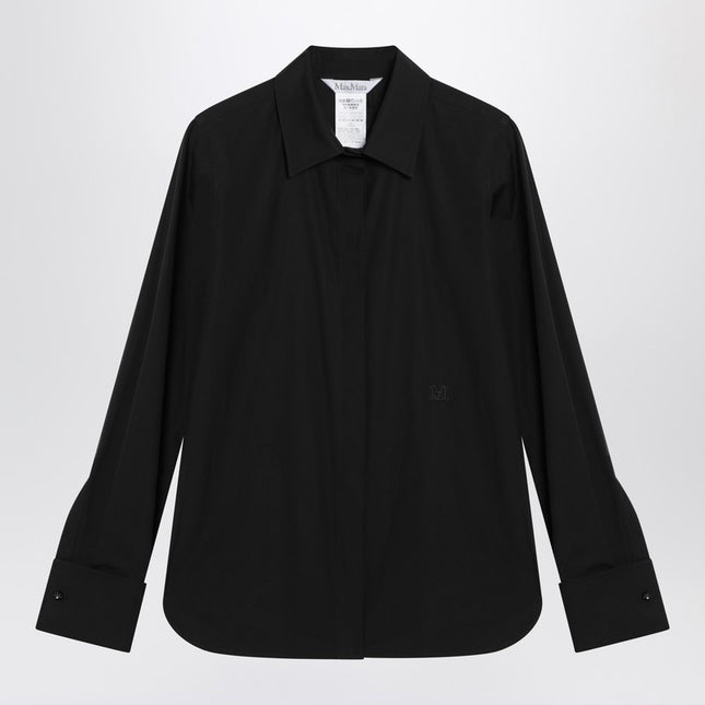 Max Mara Black cotton shirt with logo