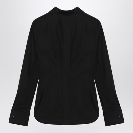 Max Mara Black cotton shirt with logo