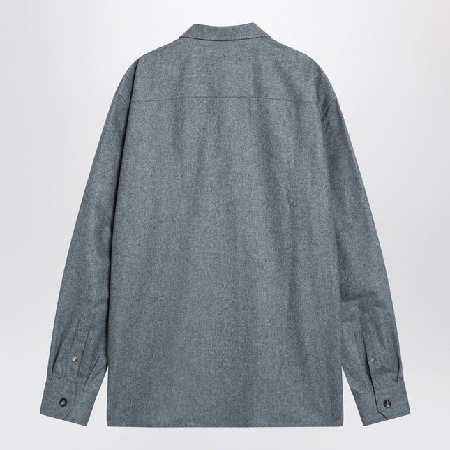 Brunello Cucinelli Shirt grey cloud in wool
