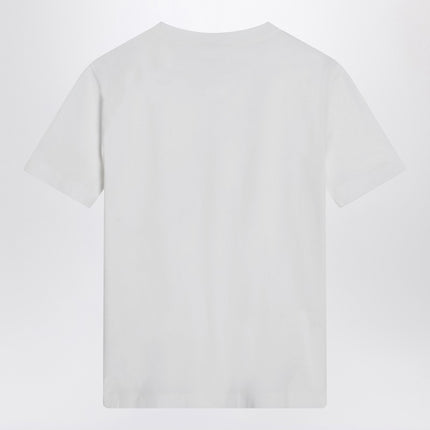 Brunello Cucinelli White cotton t-shirt with shiny pocket
