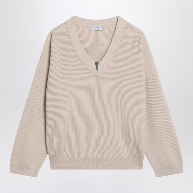 Brunello Cucinelli Butter-coloured cotton sweater