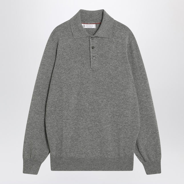 Brunello Cucinelli Gray polo in cashmere