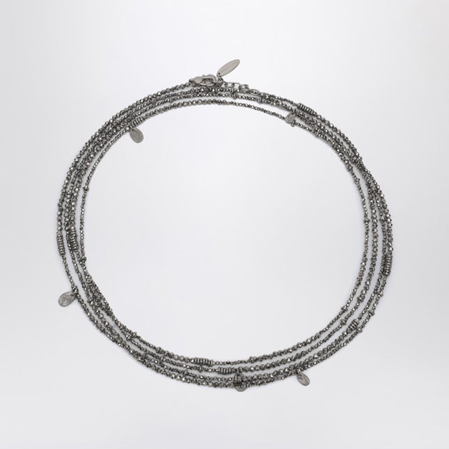 Brunello Cucinelli Hematite and Sterling Silver Bracelet