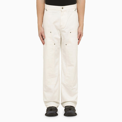 Represent Cream cotton trousers