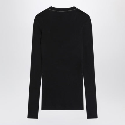 Brunello Cucinelli Blue ribbed wool sweater