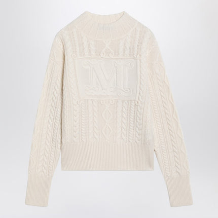 Max Mara White wool and cashmere sweater