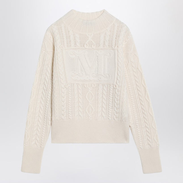 Max Mara White wool and cashmere sweater