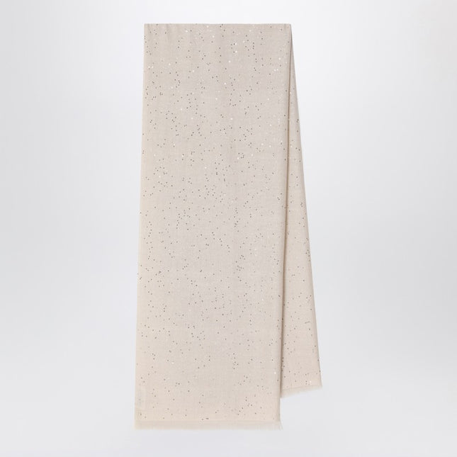 Brunello Cucinelli Cashmere rustic beige scarf