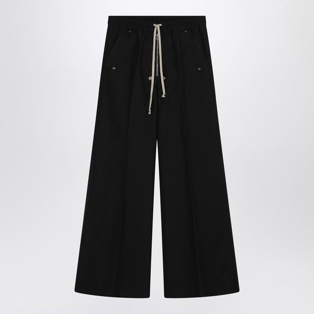 Moncler + Rick Owens Wide Bela trousers in black cotton poplin