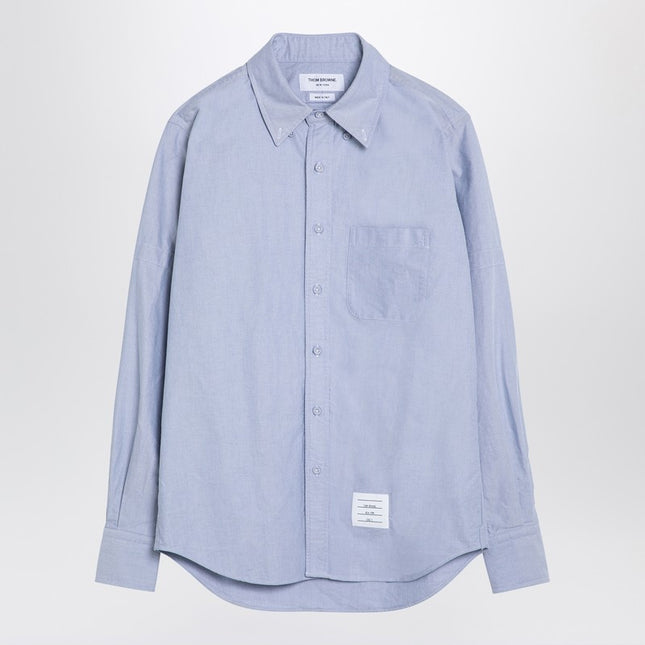 Thom Browne Light blue cotton button-down shirt