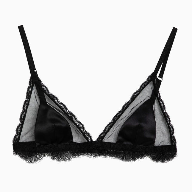 Dolce & Gabbana Dolce&Gabbana Black silk satin and lace bra