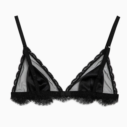 Dolce & Gabbana Dolce&Gabbana Black silk satin and lace bra