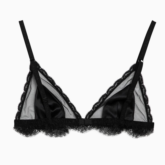Dolce & Gabbana Dolce&Gabbana Black silk satin and lace bra