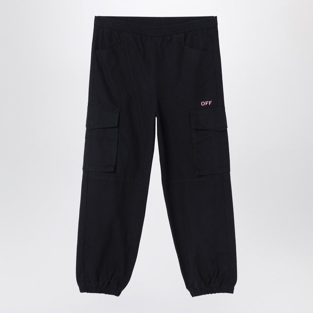 Off White Off-White™ Black jogging cargo trousers with logo