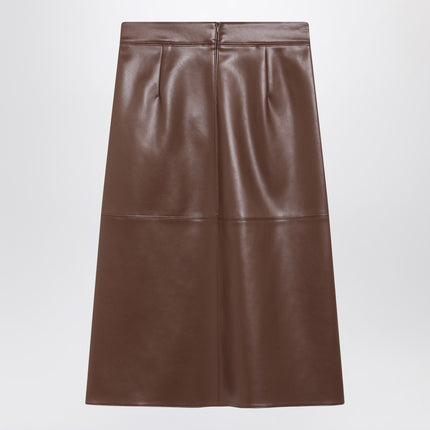 S Max Mara Brown coated fabric skirt