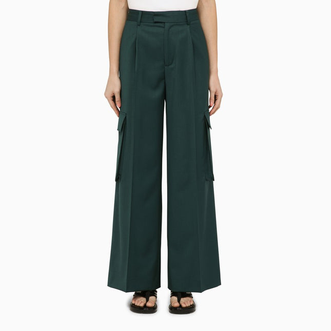 AMIRI Forest green wool trousers