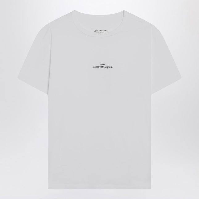 Maison Margiela White T-shirt with distorted logo