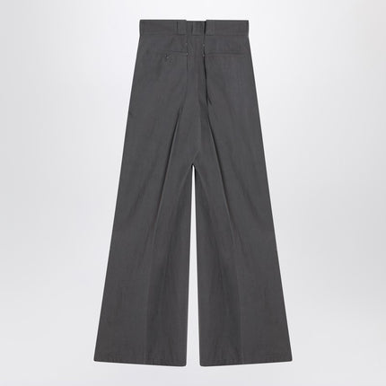 Maison Margiela Charcoal grey pleated trousers