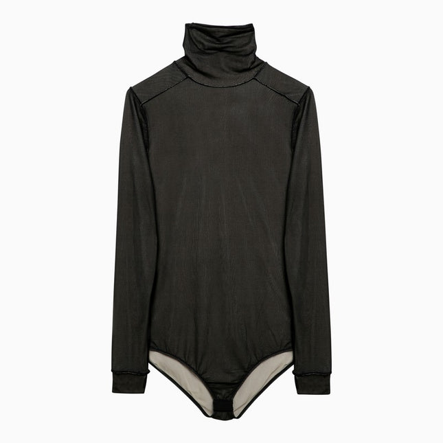 Maison Margiela Black viscose jersey bodysuit