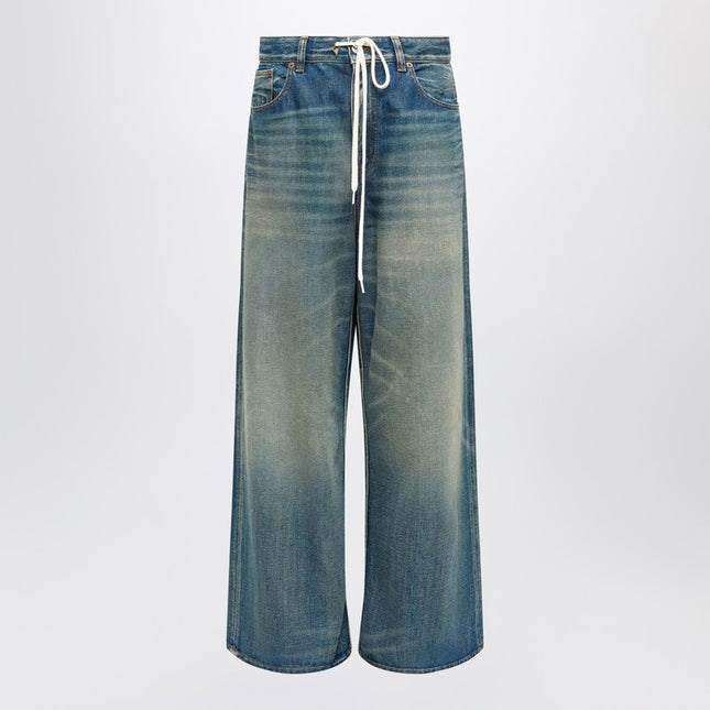 MM6 Maison Margiela Wide-leg washed blue jeans